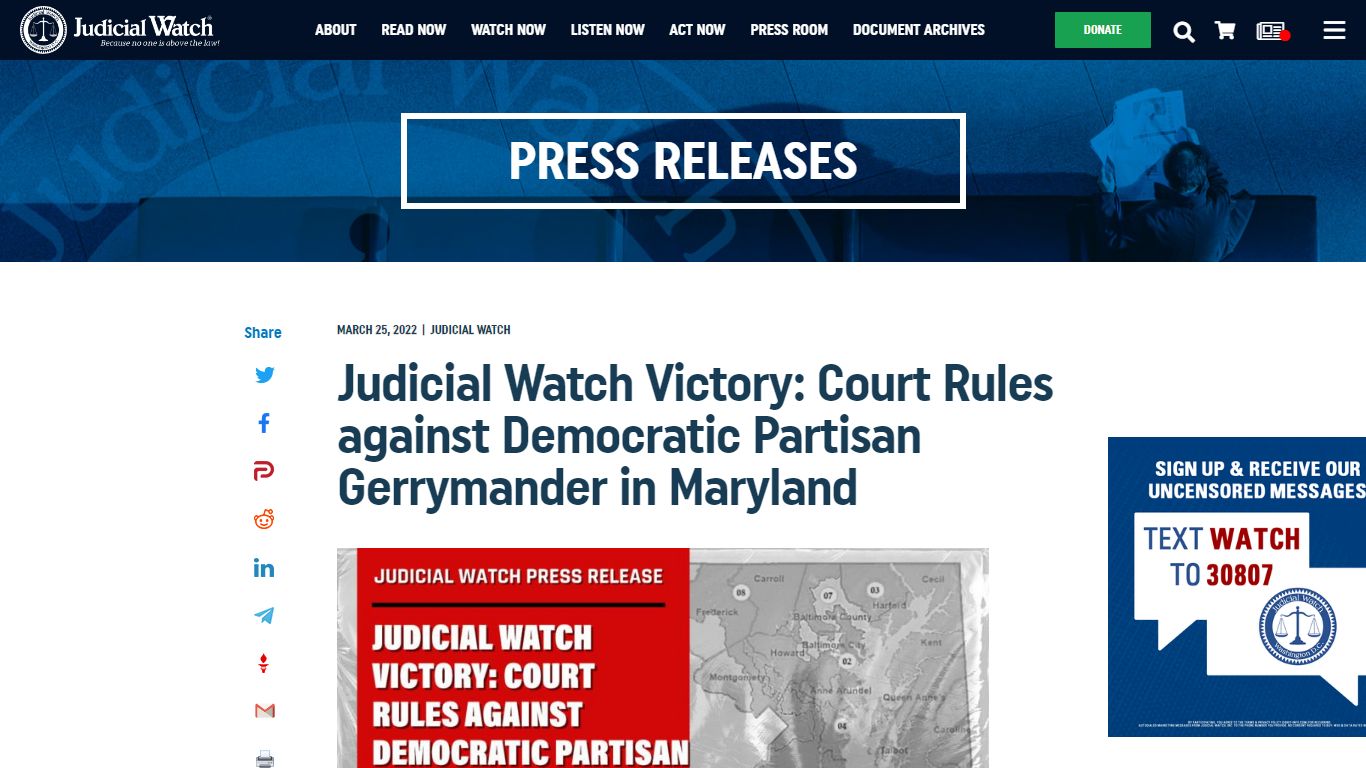 Judicial Watch Victory: Court Rules against Democratic Partisan ...