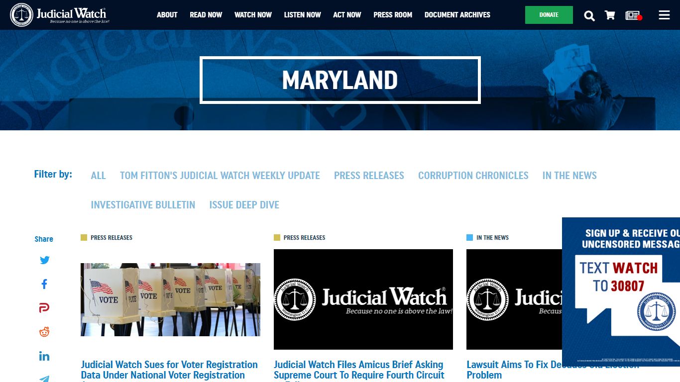 maryland | Judicial Watch